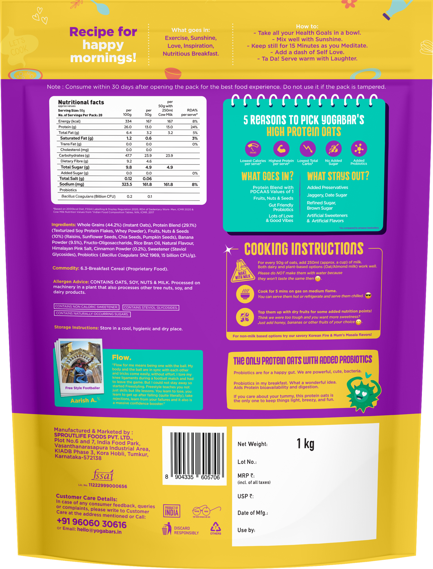 26g High Protein Oats Banana Crème