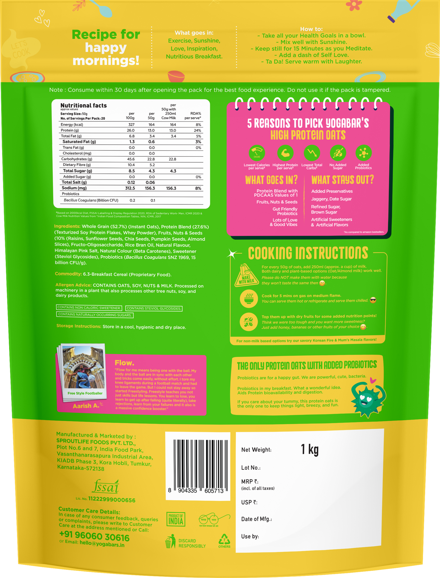 26g High Protein Oats Kesar Pista Kulfi