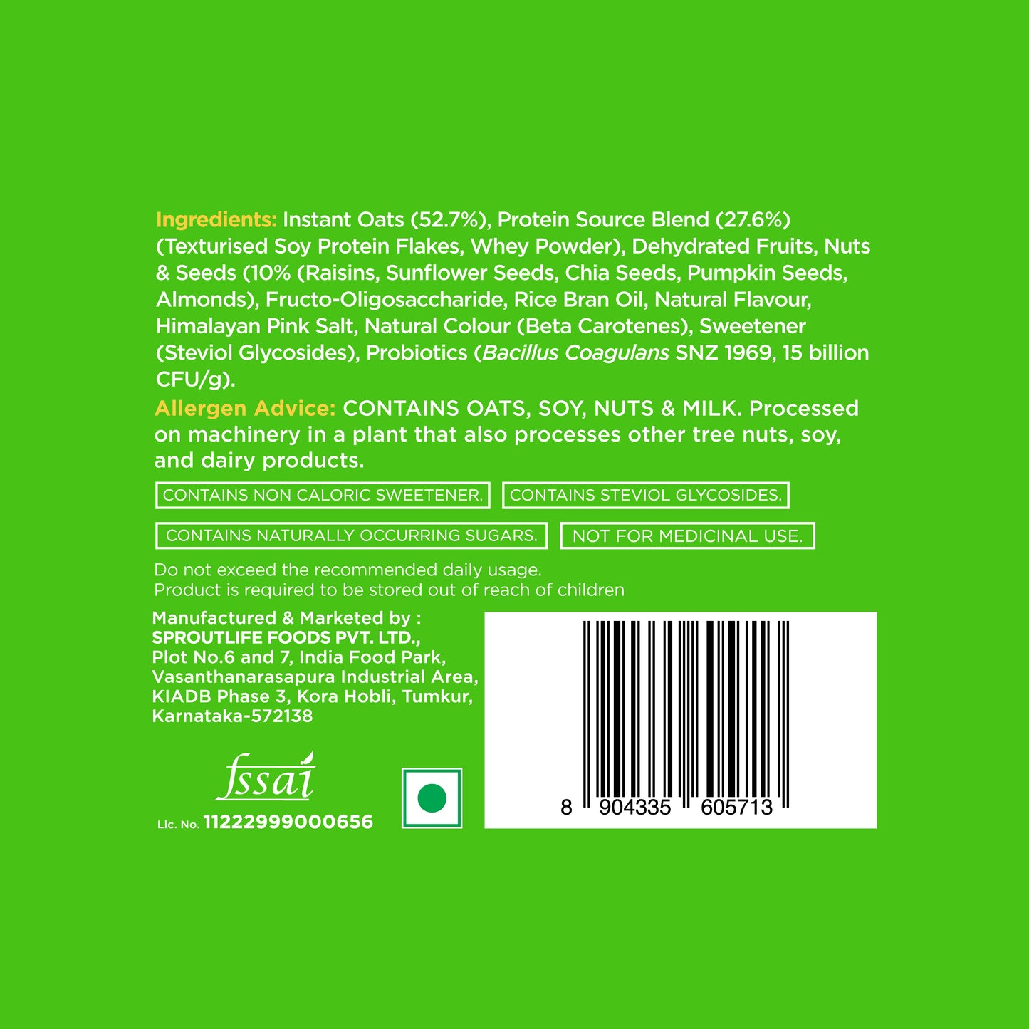 26g High Protein Oats Kesar Pista Kulfi