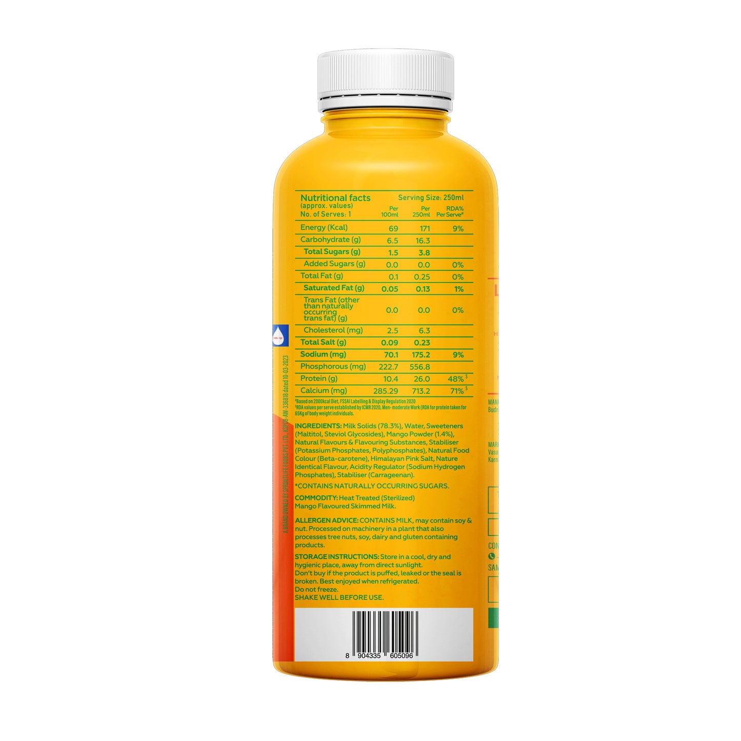 26g Protein Shake Mango Rizz - Pack of 24 - 250ml/bottle