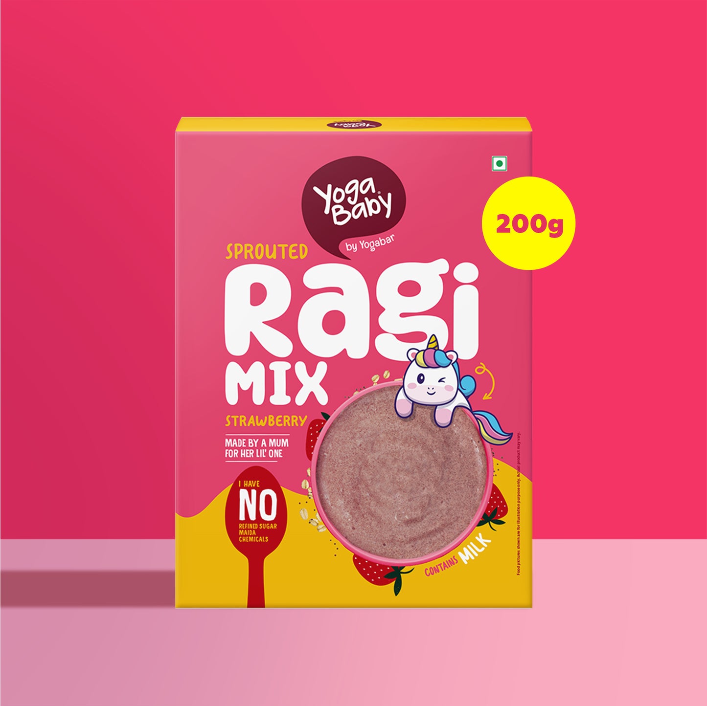 Sprouted Ragi Mix Strawberry (200g)