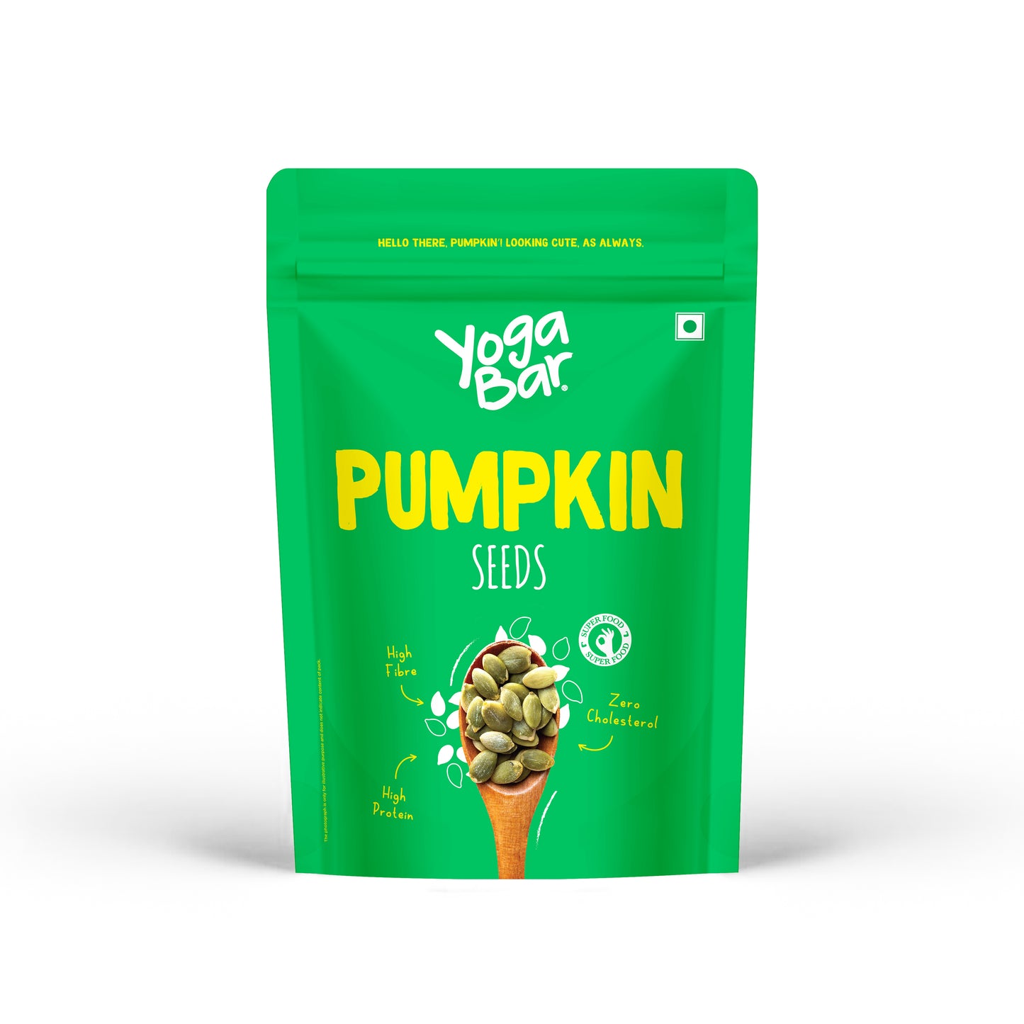 Yoga Bar Pumpkin Seeds 250g high protein high fibre zero cholesterol healthy snack seeds green pack