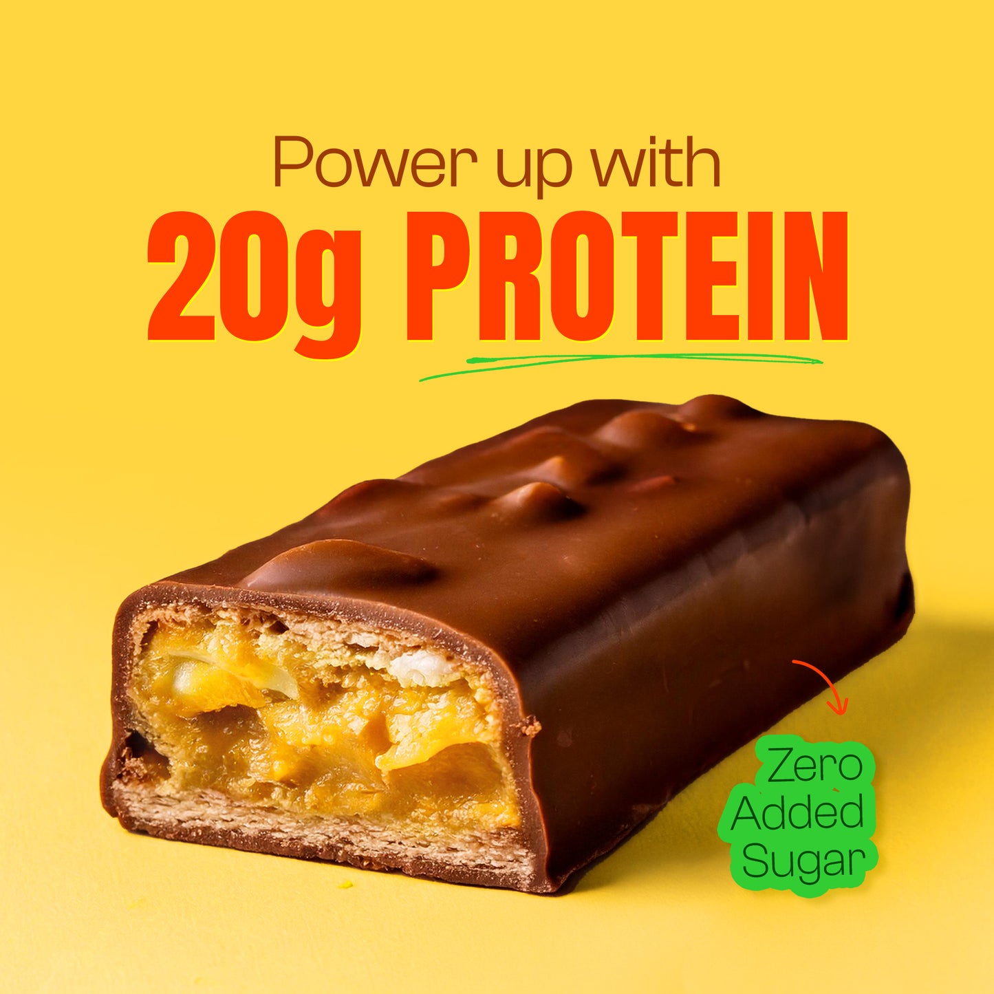 Power Up Choco Peanut Butter 20g Protein Bars - Pack of 5