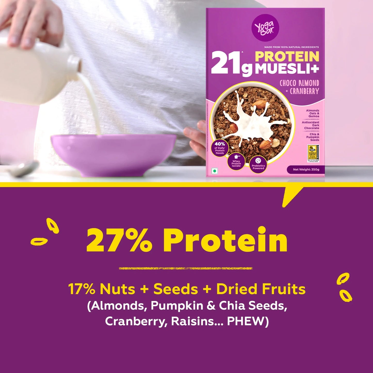21g Protein Muesli Choco Almond 350g