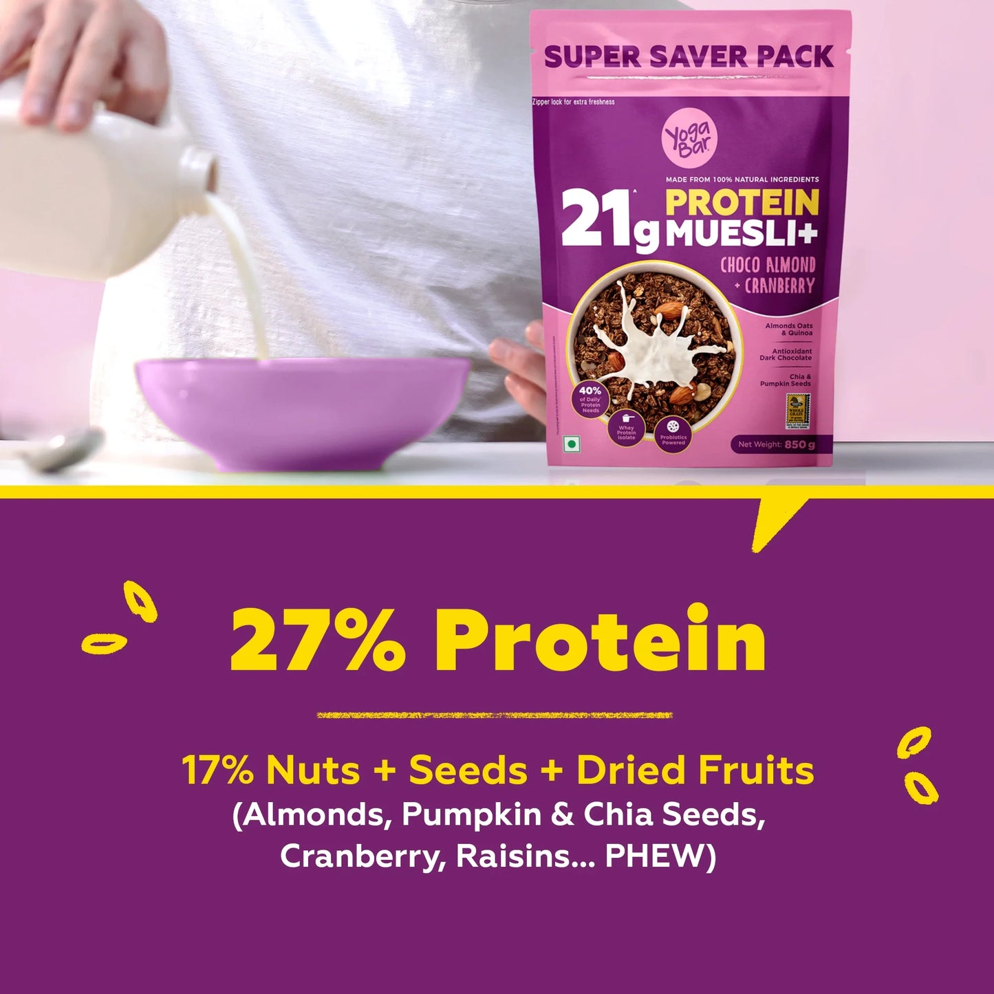 21g Protein Muesli Choco Almond 850g