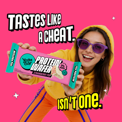 10g Protein Wafer Bars Strawberry Pop Flavour - Pack of 10