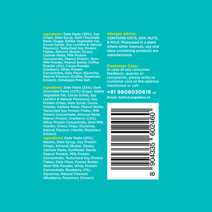 Variety Pack 10g Protein Bar Box (Pack of 6) 300g