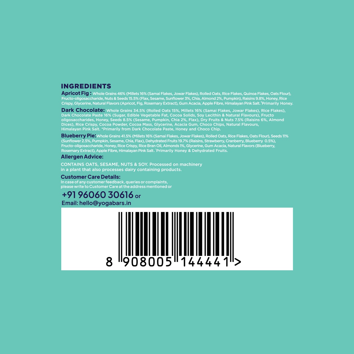 Variety Pack Breakfast Bar Box (Pack of 6) 270g