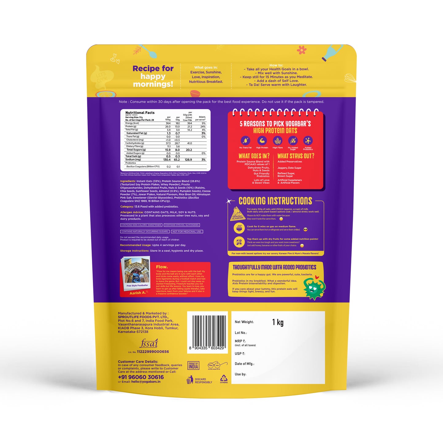 26g High Protein Oats Bestseller Combo 3kg