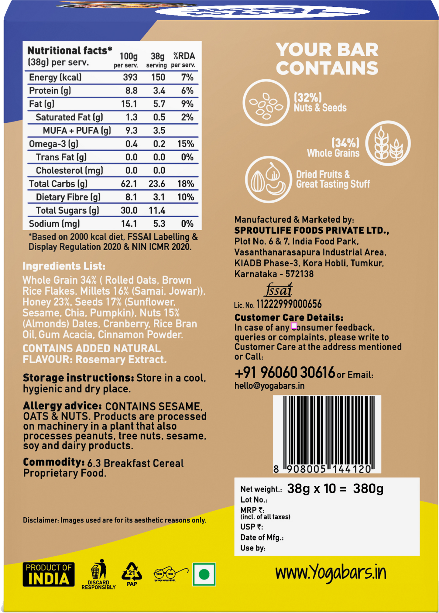 Nuts & Seeds Energy Bar