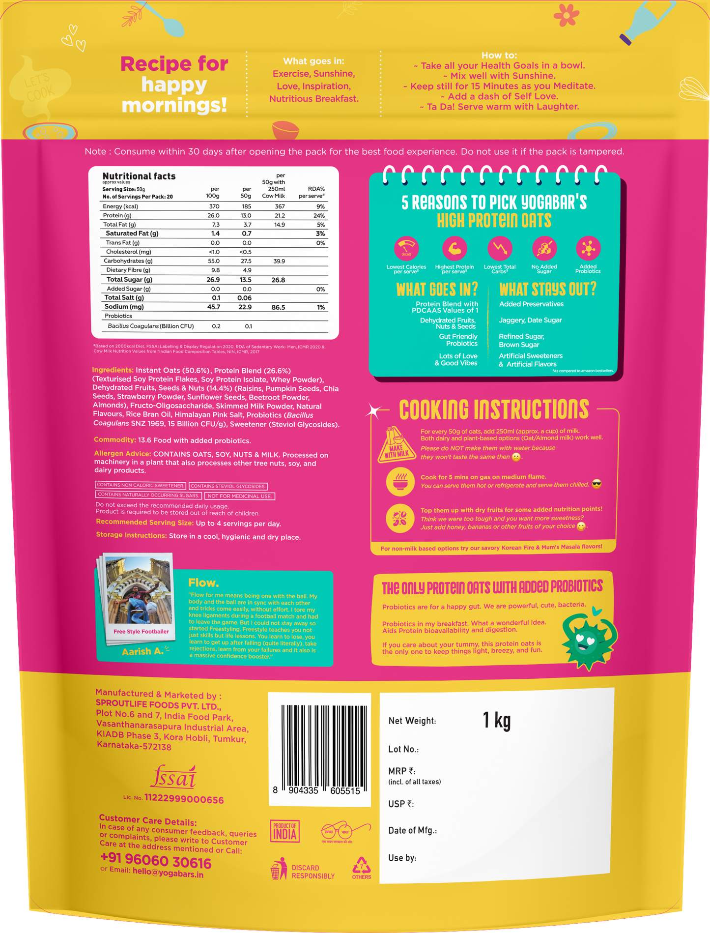 26g High Protein Oats Fruit & Nut