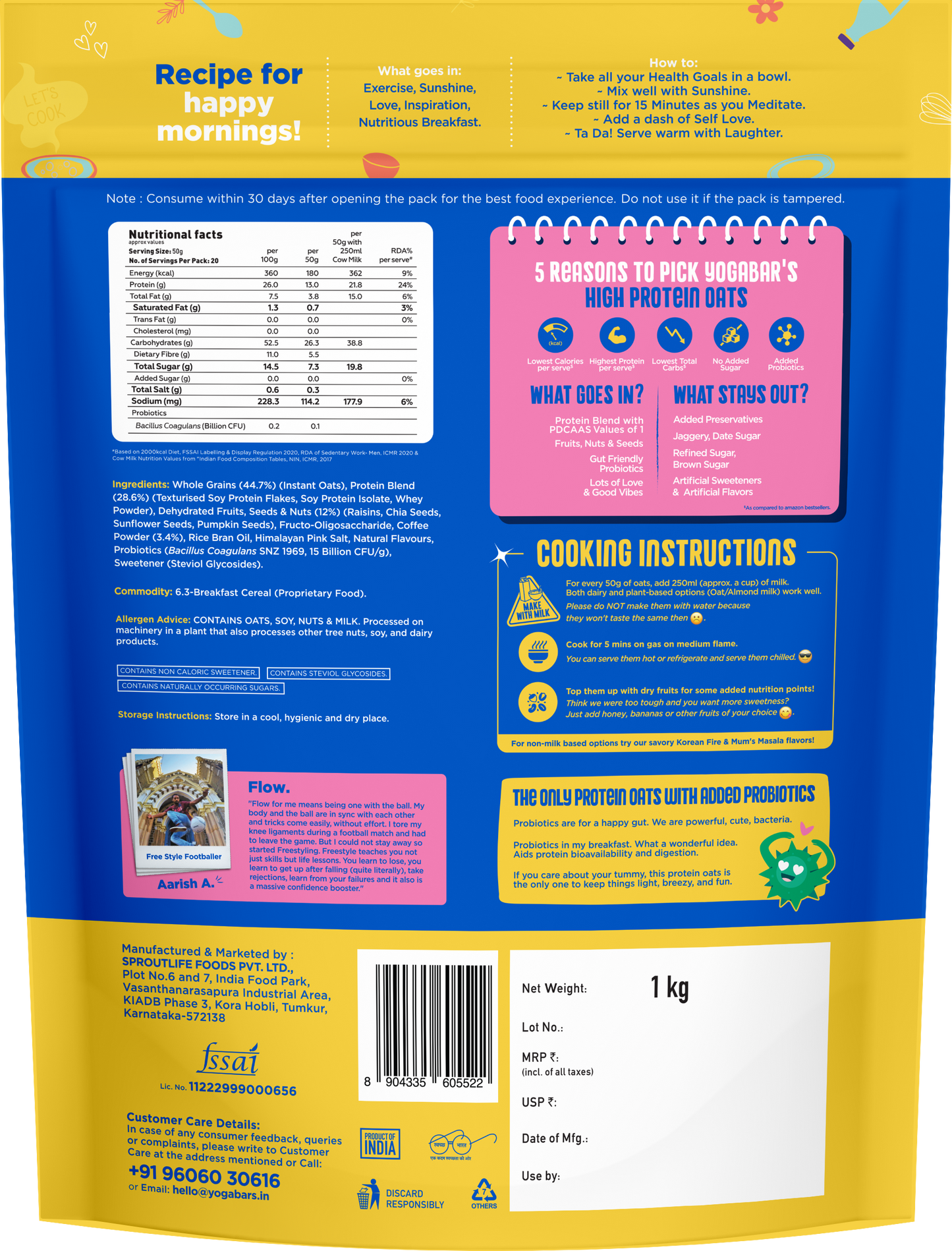 26g High Protein Oats Bestseller Combo 3kg