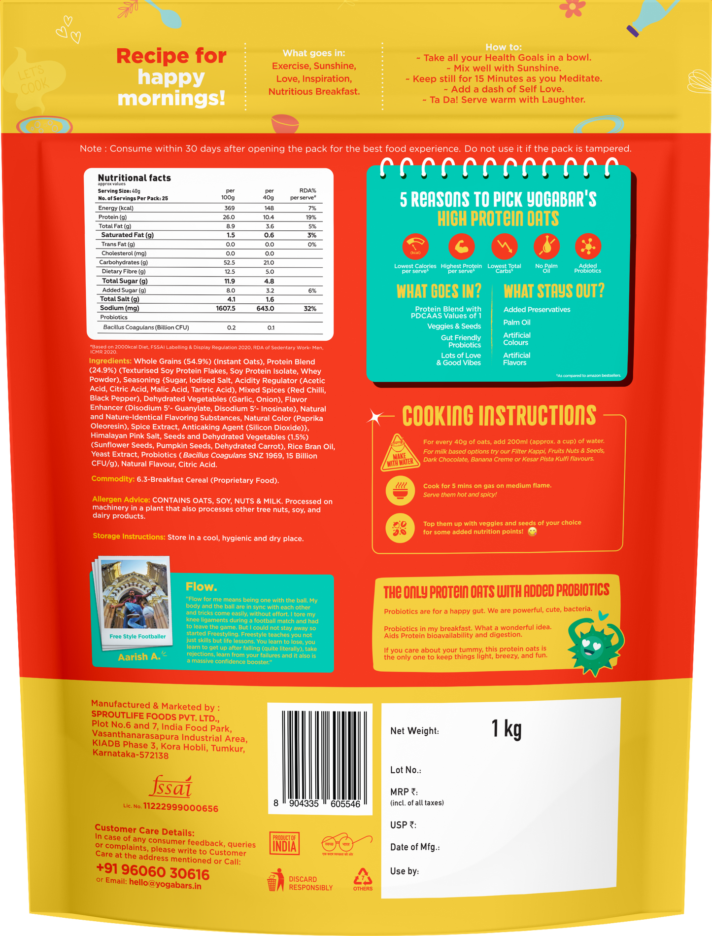 26g High Protein Oats Korean Fire & Mum's Masala