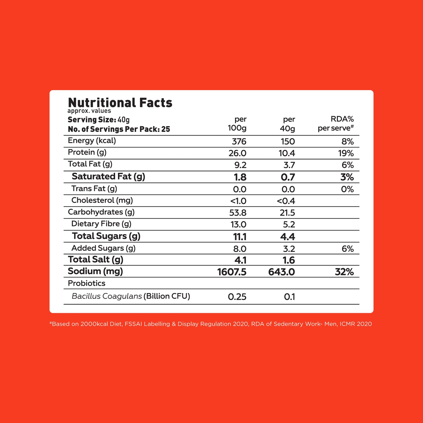 26g High Protein Oats Korean Fire