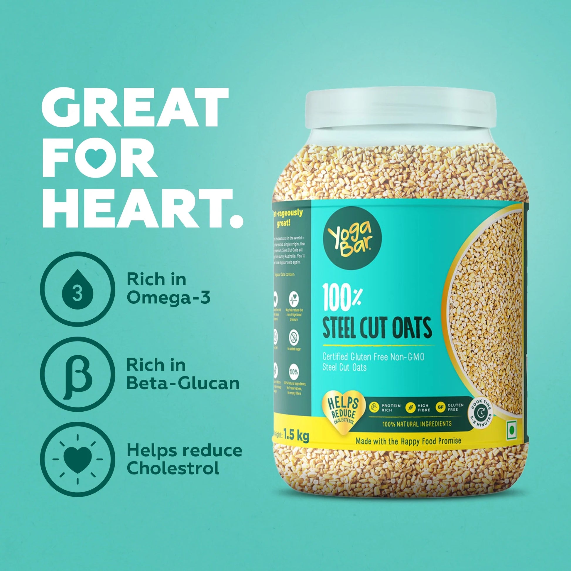 Steel Cut Oats 1.5kg – Yoga Bars