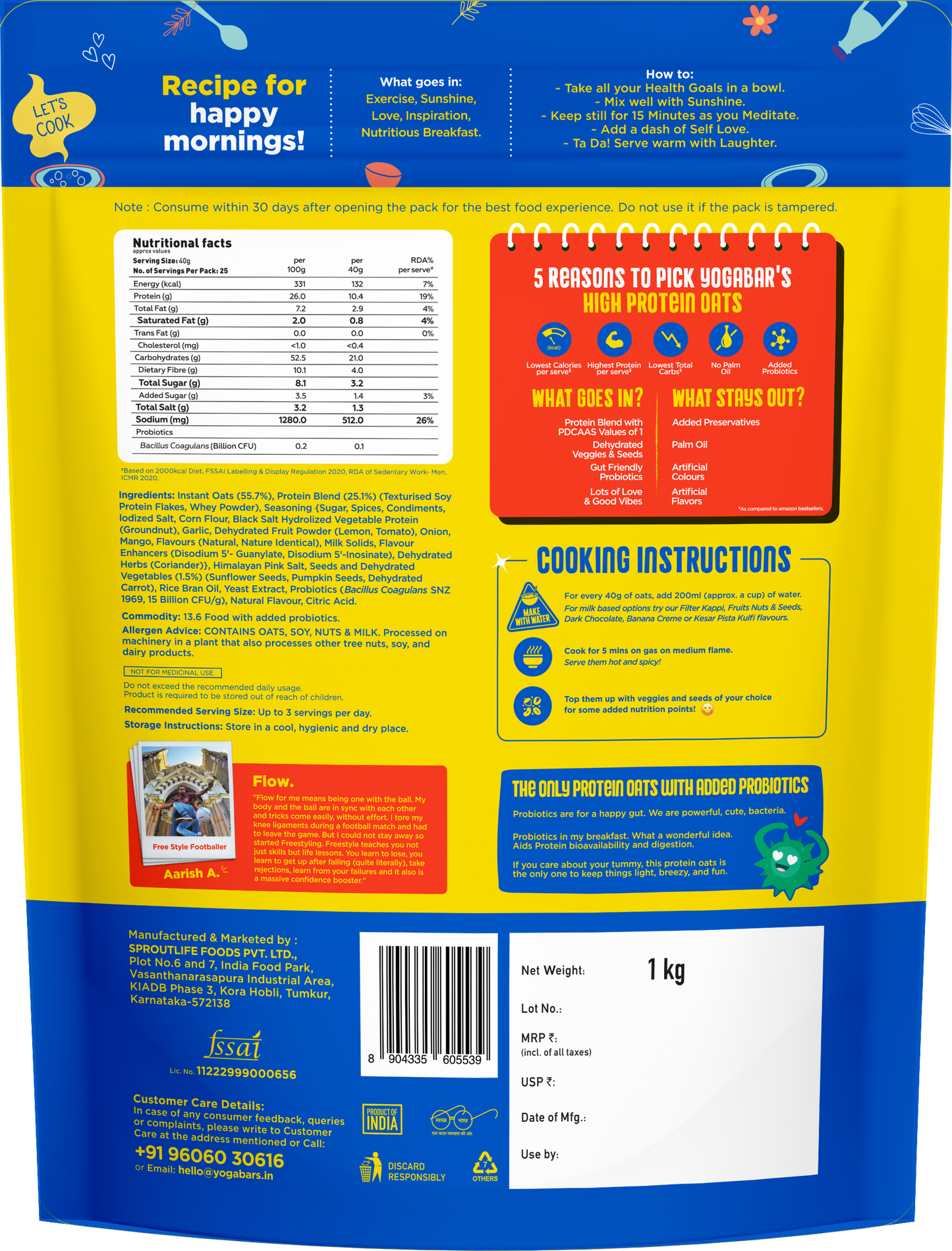 26g High Protein Oats Mum's Masala