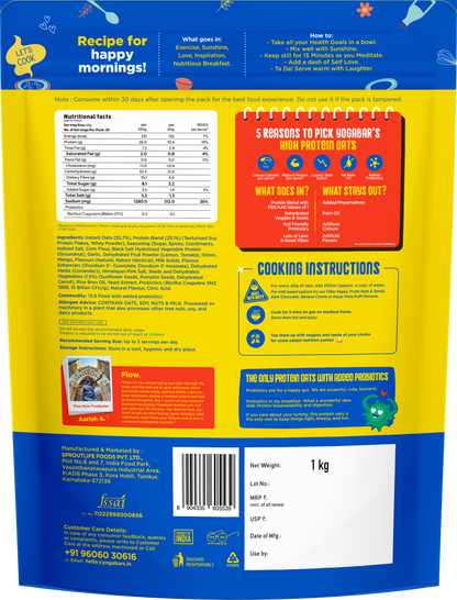 26g High Protein Oats Mum's Masala