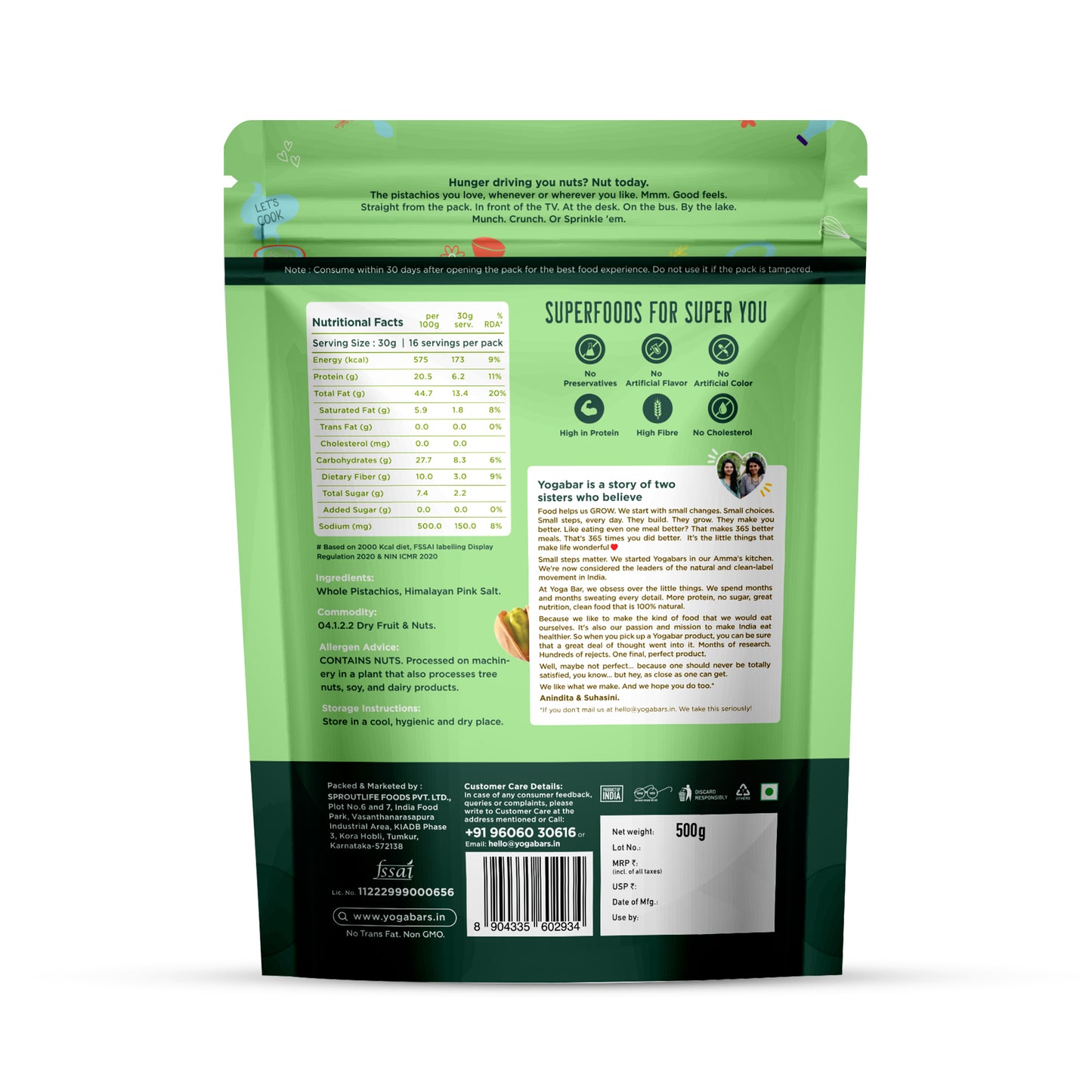 Roasted & Salted Pistachios 500g