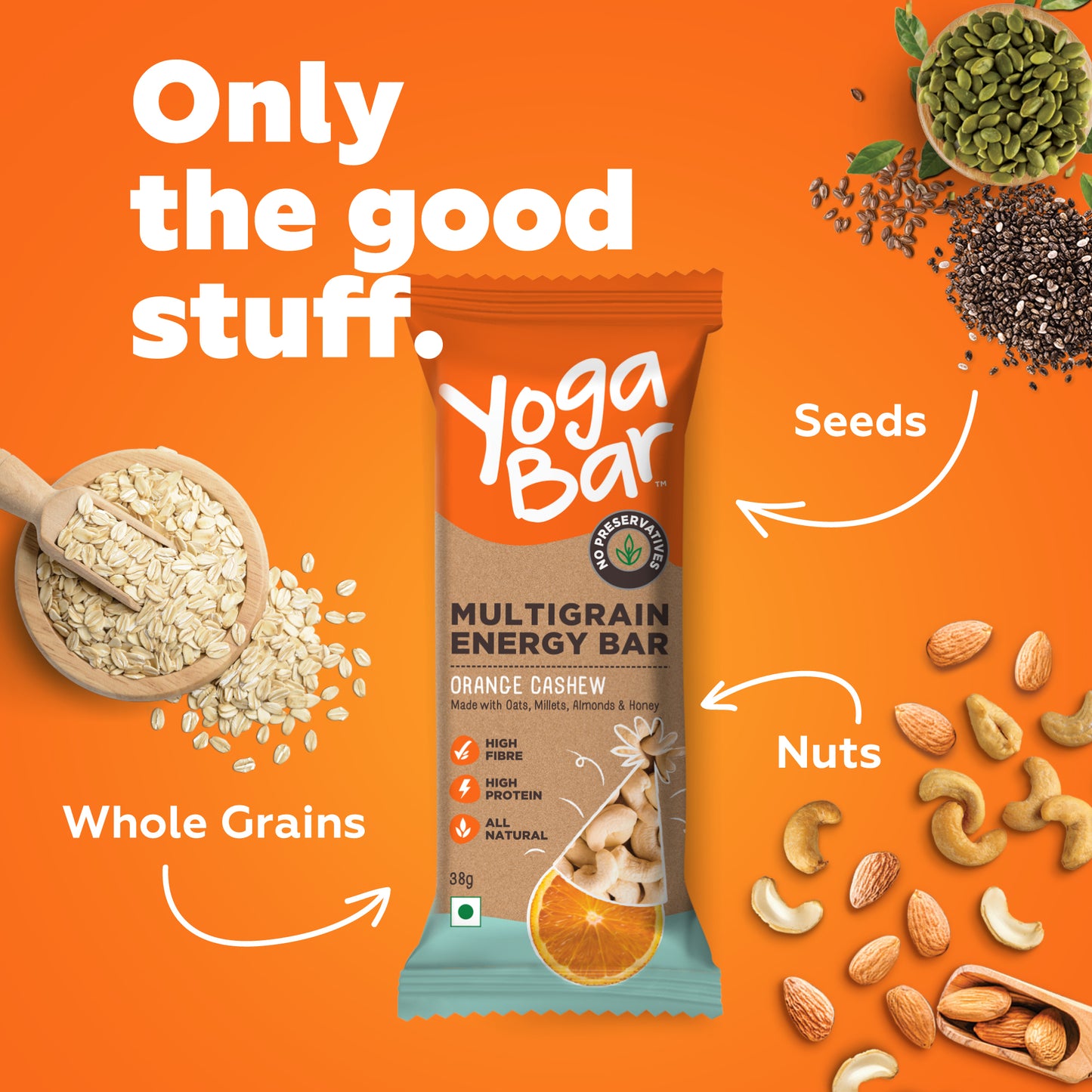 Cashew Orange Energy Bar