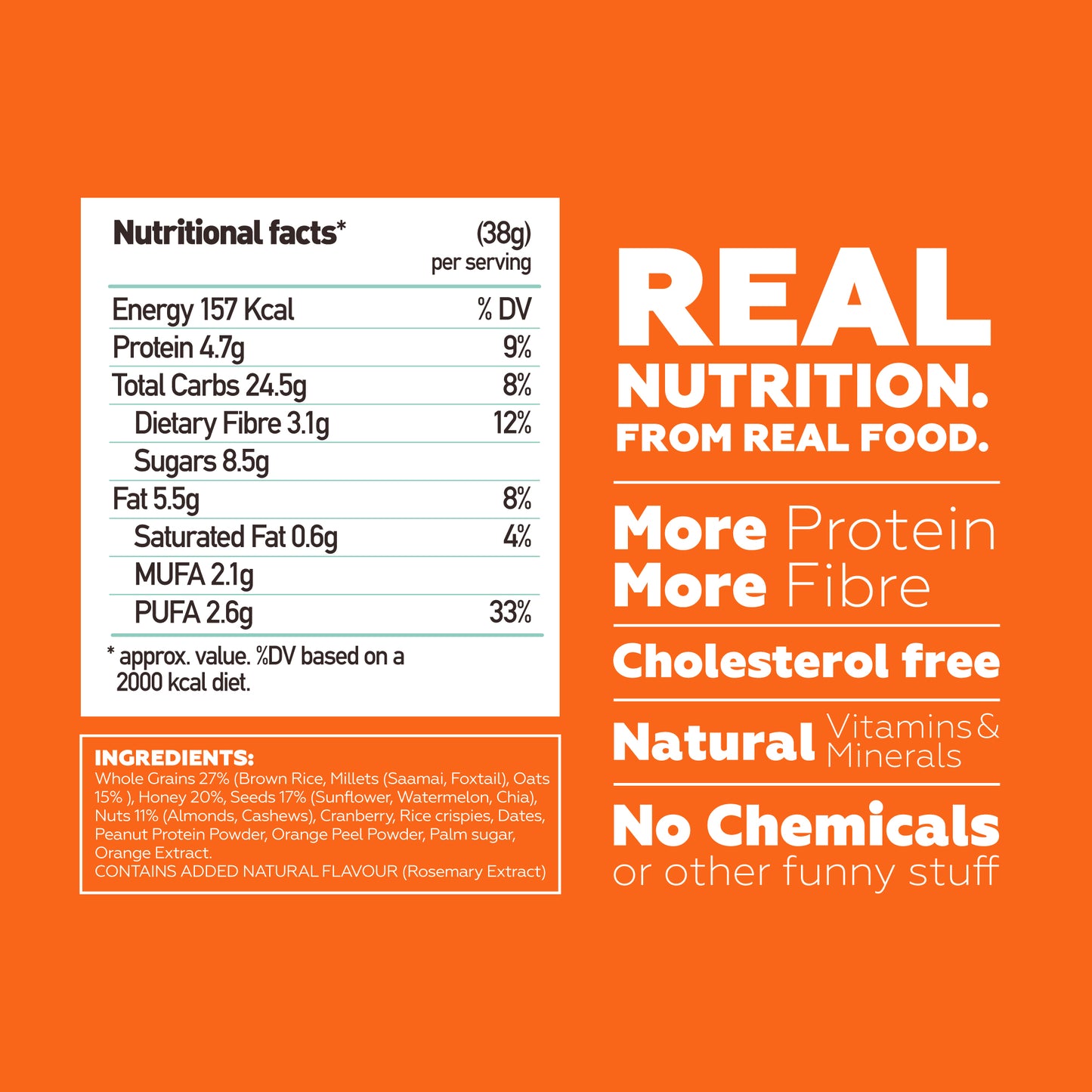 Cashew Orange Energy Bar