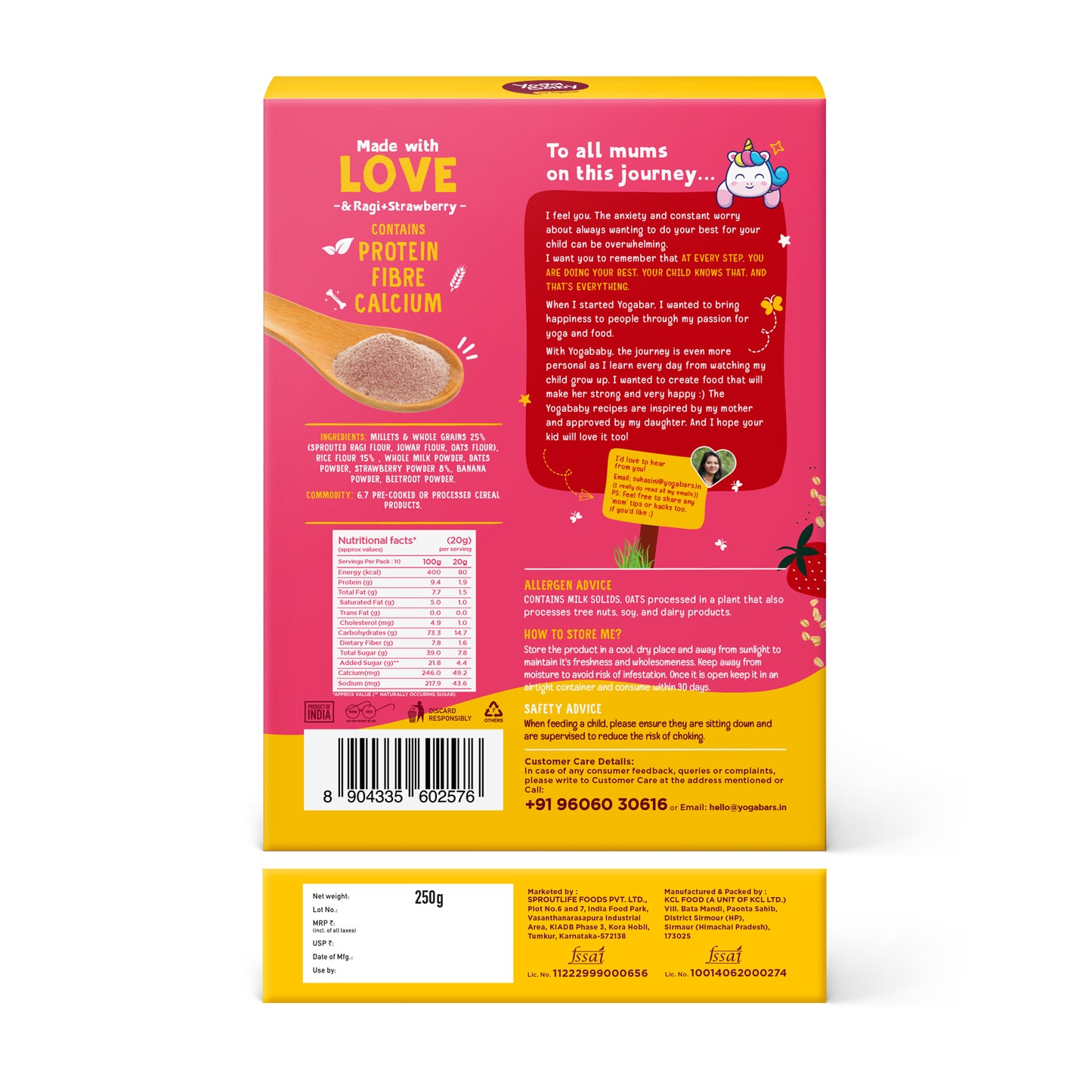 Sprouted Ragi Mix Strawberry