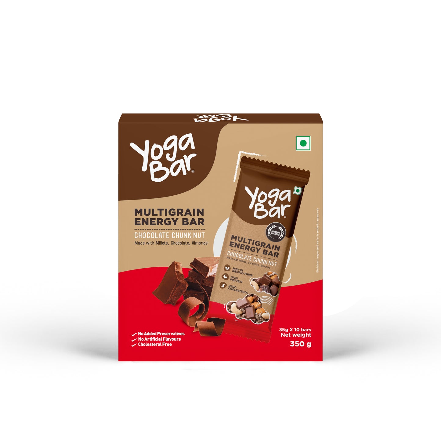 Chocolate Chunk Nut Energy Bars (Pack of 10) 350g