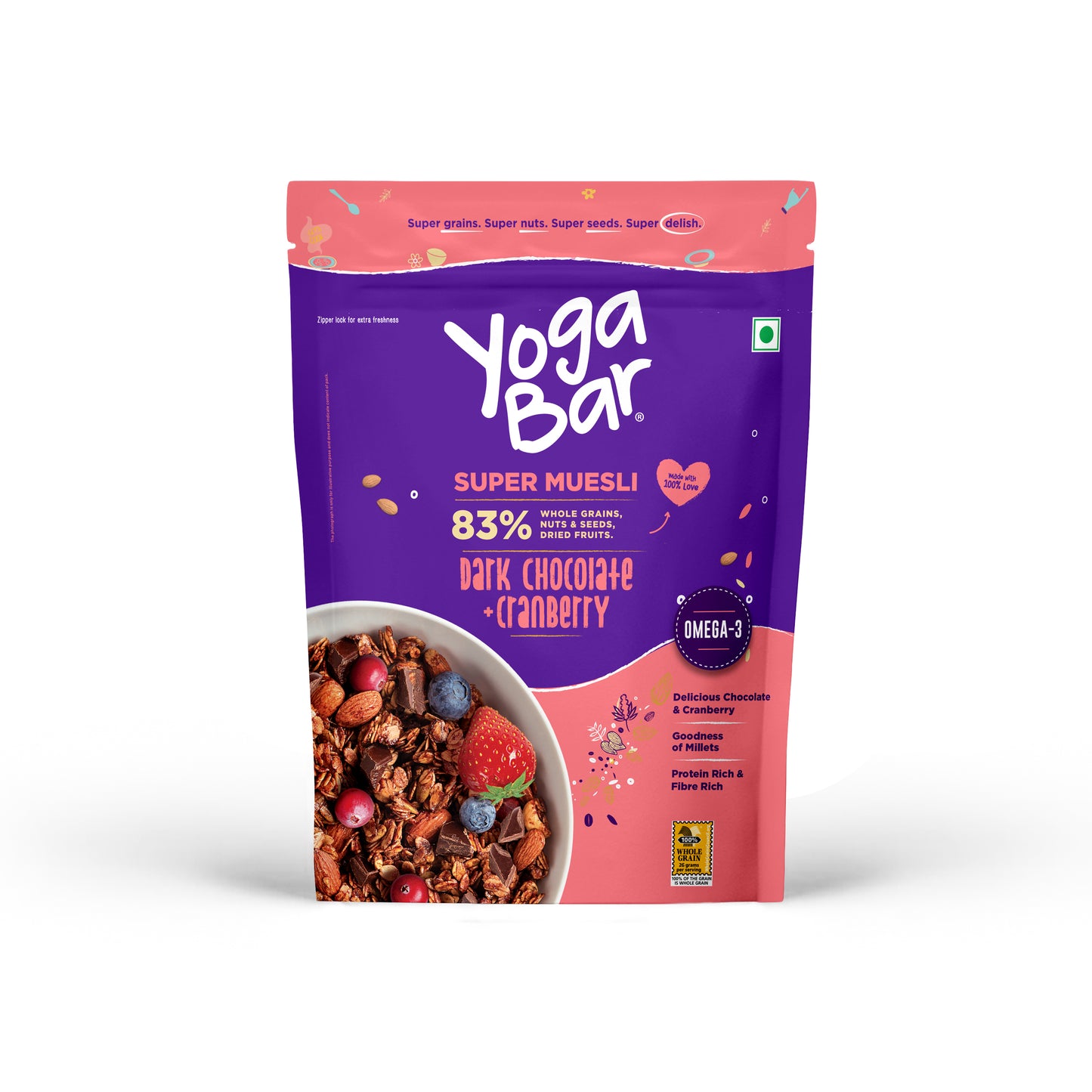 Dark Chocolate & Cranberry Muesli 400g