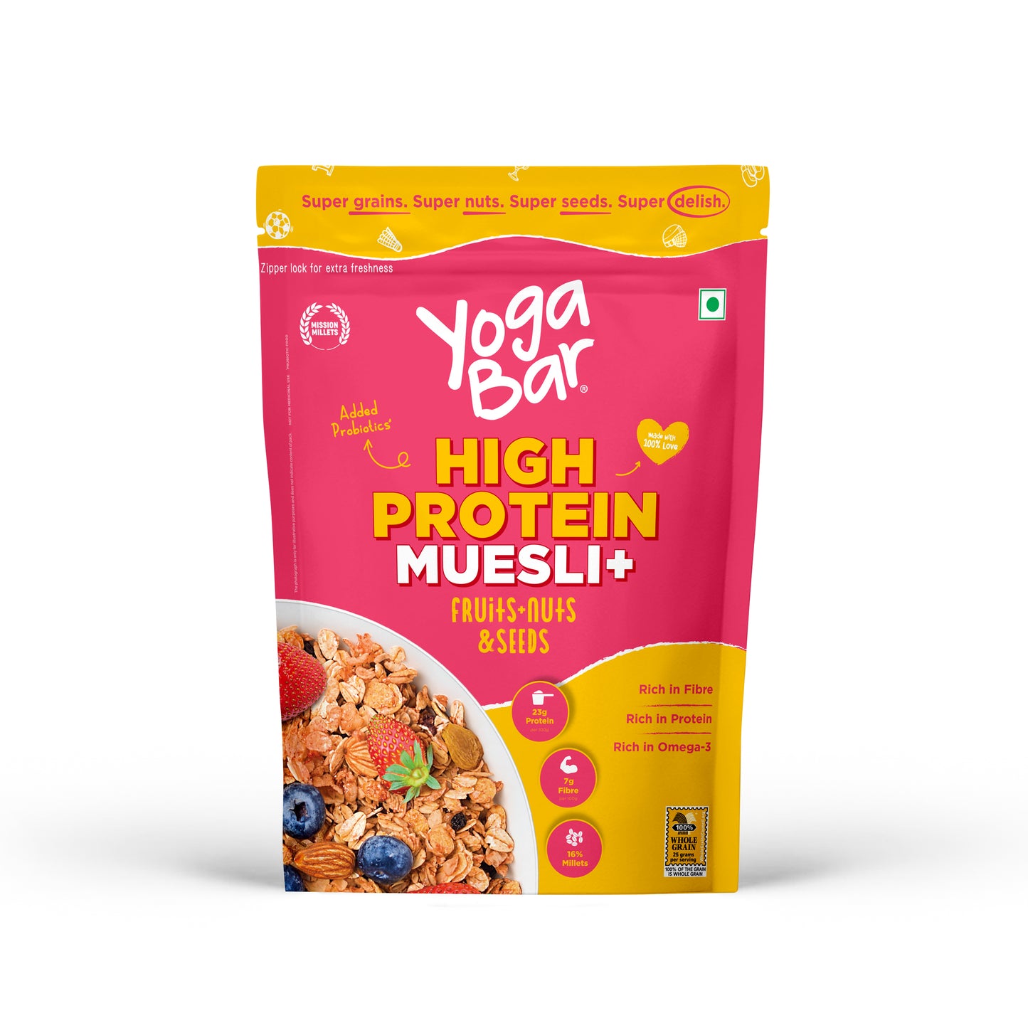 High Protein Muesli Fruits, Nuts & Seeds 350g