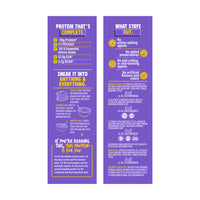 Yoga Bar Chocolate Yeast Protein label showing 26g protein, complete amino acids, no preservatives or artificial flavours