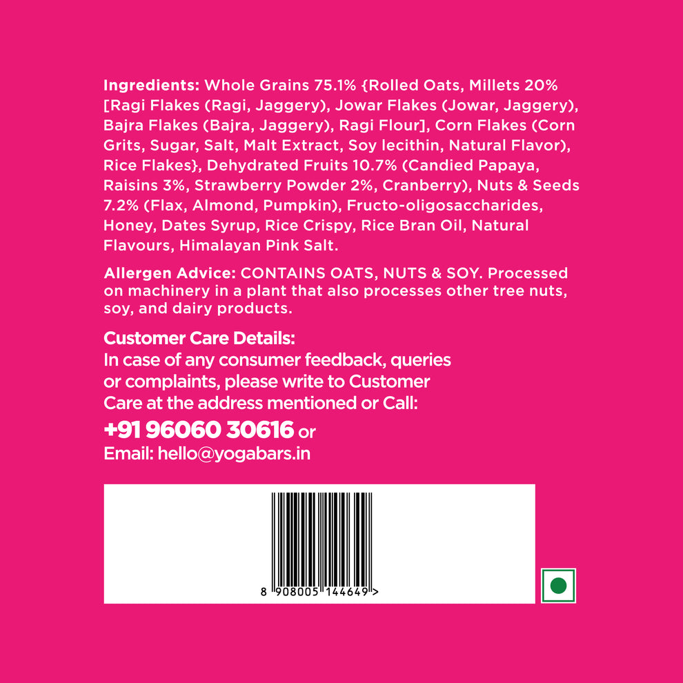 Yogabar Fruits Nuts & Seeds Muesli 400 Gm