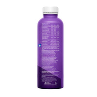 Yoga Bar protein shake nutrition chart showing 26g protein per bottle, soluble coffee powder, and milk solids.