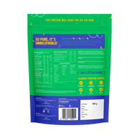 YogaBar ProClean Chocolate Plant Protein back of pack showing nutritional facts and amino acid profile