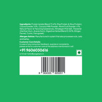 YogaBar ProClean Chocolate Plant Protein ingredients list, allergen advice, and product barcode