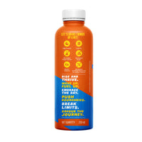 Yoga Bar protein shake 250ml bottle highlighting high protein, low fat, rich in calcium, and no added sugar.
