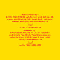Yoga Bar protein shake product packaging label showing FSSAI license numbers, manufacturer, and marketer information