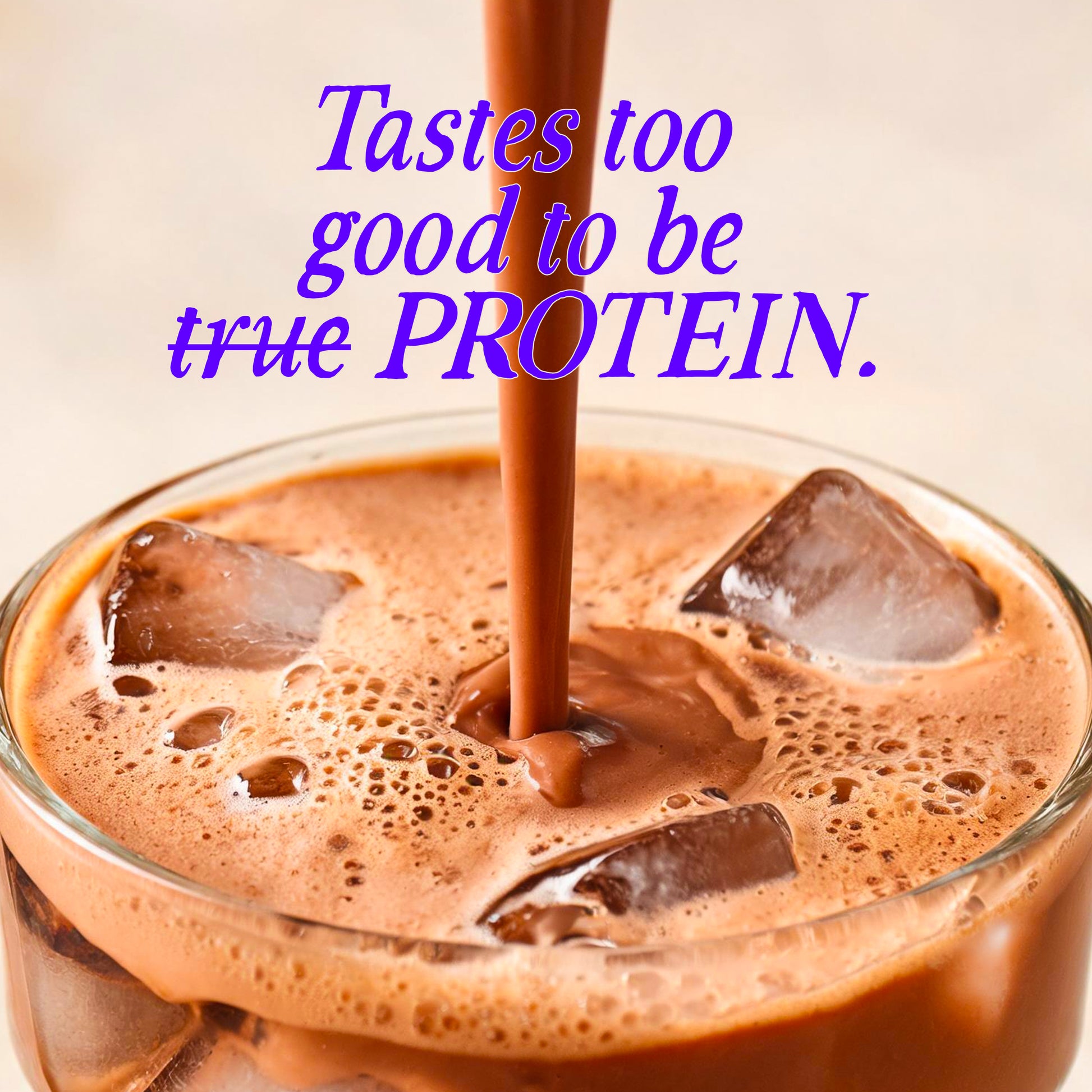 Yoga Bar Chocolate Yeast Protein iced shake showing rich, creamy texture