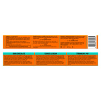 Yoga Bar 10g Protein Wafer Bars Variety Pack back of pack with nutrition facts and ingredients for Dark Chocolate Cookies and Cream and Strawberry Pop