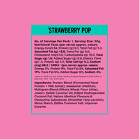 Yoga Bar Protein Wafer Bar Strawberry Pop detailed nutrition facts and ingredients list with 5g protein and 0g added sugar
