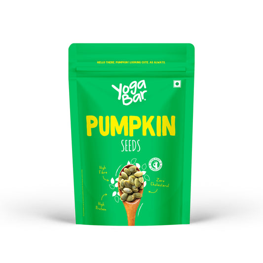 Yoga Bar Pumpkin Seeds 250g high protein high fibre zero cholesterol healthy snack seeds green pack